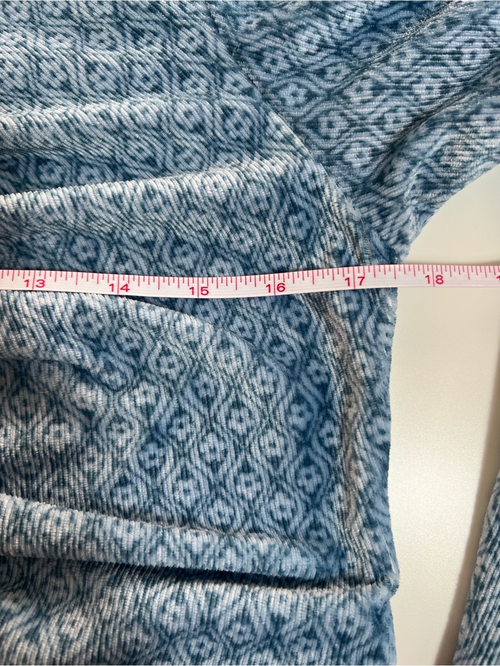 Ruched Blue Crop Top Long Sleeve Button Front Y2K Coquette Soft Stretch L - Picture 8 of 10
